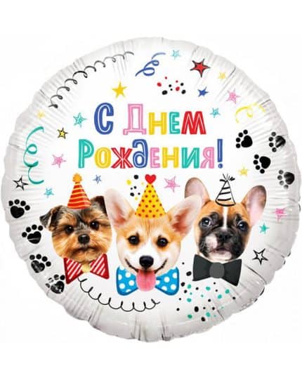 Круг Собачки С Днем Рождения!